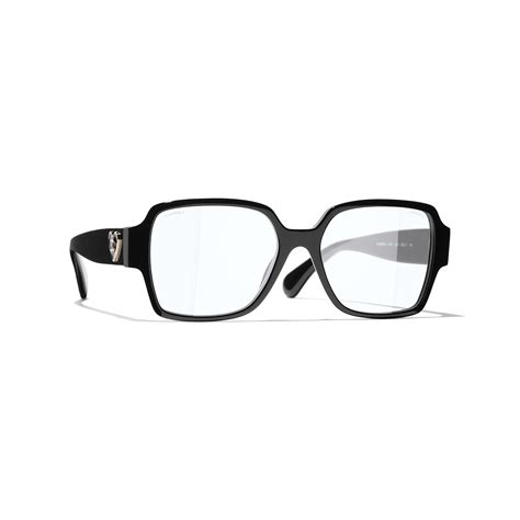 chanel 24213762|Square Blue Light Glasses Acetate & Metal Black .